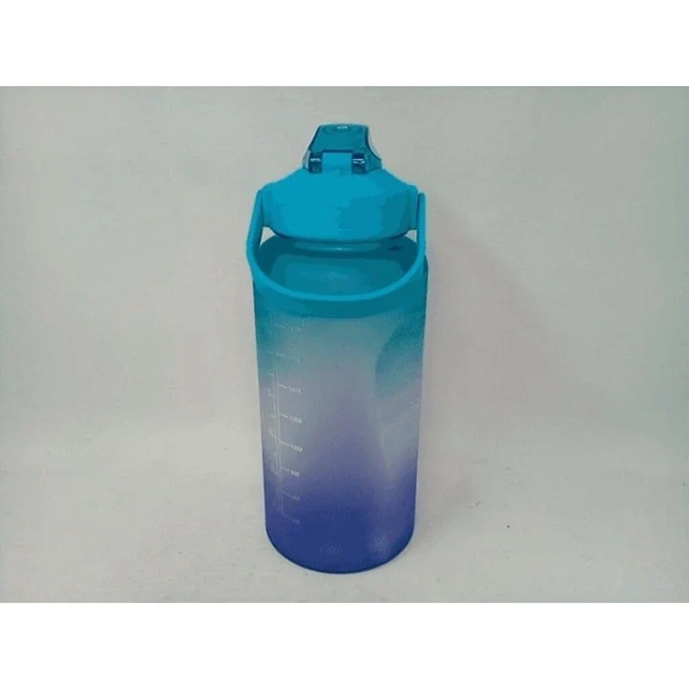 Large half gallon/64oz leakproof sports waterbottle (blue/purple gradient)